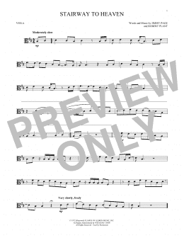 page one of Stairway To Heaven (Viola Solo)