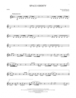 page one of Space Oddity (French Horn Solo)