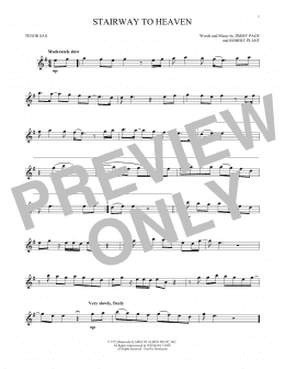 page one of Stairway To Heaven (Tenor Sax Solo)