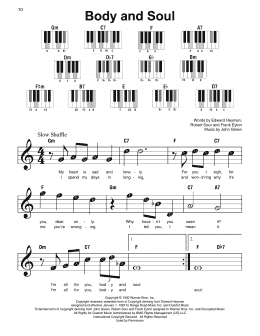 page one of Body And Soul (Super Easy Piano)