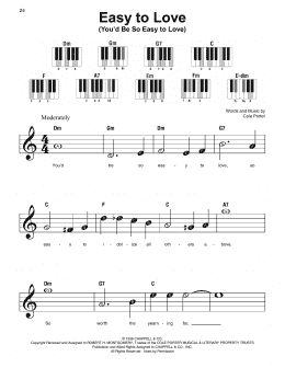 page one of Easy To Love (You'd Be So Easy To Love) (Super Easy Piano)