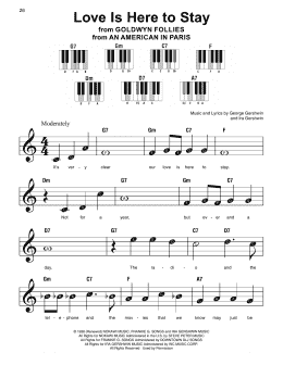 page one of Love Is Here To Stay (Super Easy Piano)