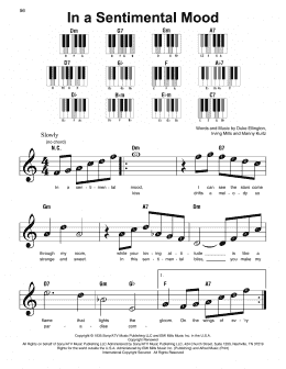 page one of In A Sentimental Mood (Super Easy Piano)
