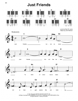 page one of Just Friends (Super Easy Piano)