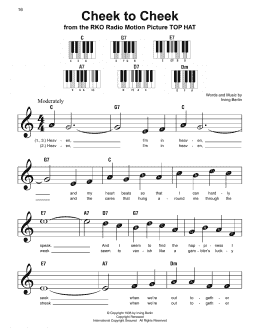 page one of Cheek To Cheek (Super Easy Piano)