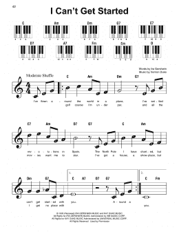 page one of I Can't Get Started (Super Easy Piano)