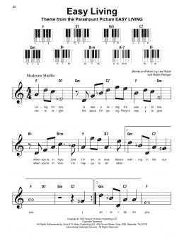 page one of Easy Living (Super Easy Piano)