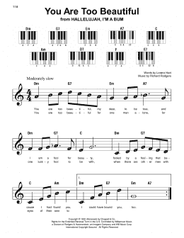 page one of You Are Too Beautiful (Super Easy Piano)