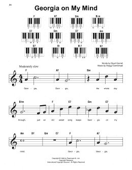 page one of Georgia On My Mind (Super Easy Piano)