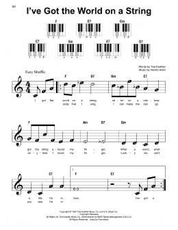 page one of I've Got The World On A String (Super Easy Piano)
