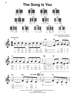 page one of The Song Is You (Super Easy Piano)