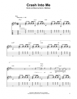 page one of Crash Into Me (Guitar Tab (Single Guitar))