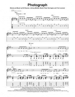 page one of Photograph (Guitar Tab (Single Guitar))