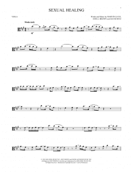 page one of Sexual Healing (Viola Solo)