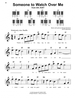 page one of Someone To Watch Over Me (Super Easy Piano)