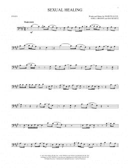 page one of Sexual Healing (Cello Solo)