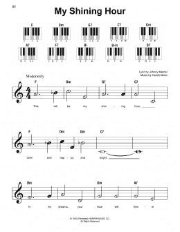 page one of My Shining Hour (Super Easy Piano)