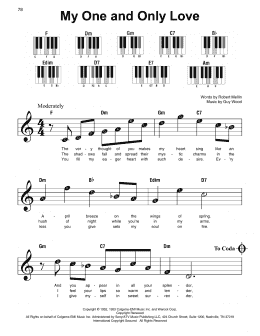 page one of My One And Only Love (Super Easy Piano)