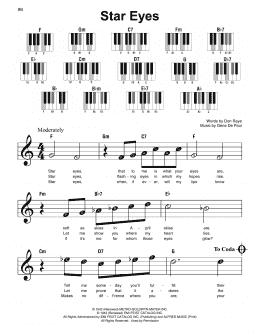 page one of Star Eyes (Super Easy Piano)
