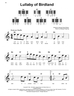 page one of Lullaby Of Birdland (Super Easy Piano)