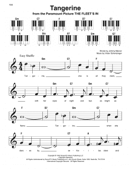 page one of Tangerine (Super Easy Piano)
