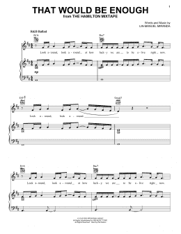page one of That Would Be Enough (Piano, Vocal & Guitar Chords (Right-Hand Melody))