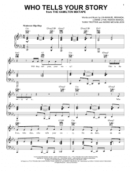 page one of Who Tells Your Story (Piano, Vocal & Guitar Chords (Right-Hand Melody))