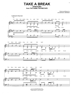 page one of Take A Break (Interlude) (Piano, Vocal & Guitar Chords (Right-Hand Melody))