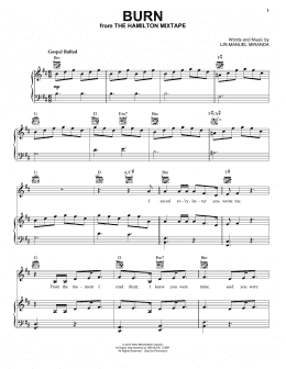 page one of Burn (Piano, Vocal & Guitar Chords (Right-Hand Melody))