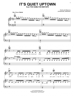 page one of It's Quiet Uptown (Piano, Vocal & Guitar Chords (Right-Hand Melody))