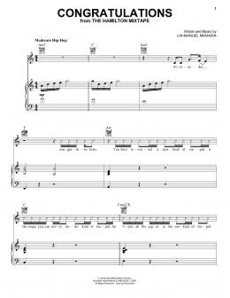 page one of Congratulations (Piano, Vocal & Guitar Chords (Right-Hand Melody))