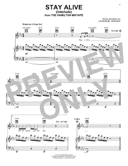 page one of Stay Alive (Interlude) (Piano, Vocal & Guitar Chords (Right-Hand Melody))