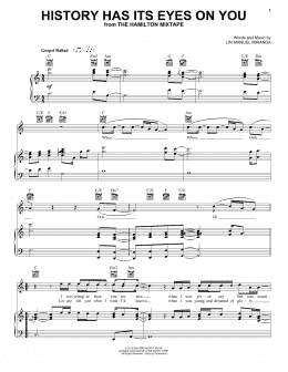 page one of History Has Its Eyes On You (Piano, Vocal & Guitar Chords (Right-Hand Melody))