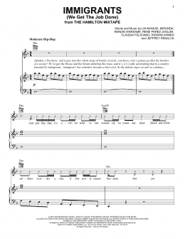 page one of Immigrants (We Get The Job Done) (Piano, Vocal & Guitar Chords (Right-Hand Melody))