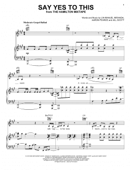 page one of Say Yes To This (Piano, Vocal & Guitar Chords (Right-Hand Melody))