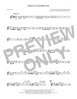 page one of What's Going On (Tenor Sax Solo)