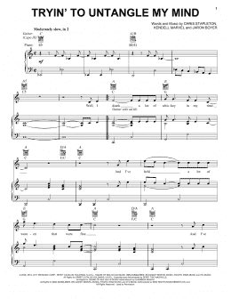 page one of Tryin' To Untangle My Mind (Piano, Vocal & Guitar Chords (Right-Hand Melody))