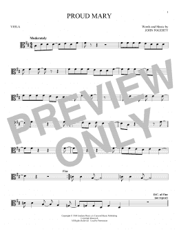 page one of Proud Mary (Viola Solo)