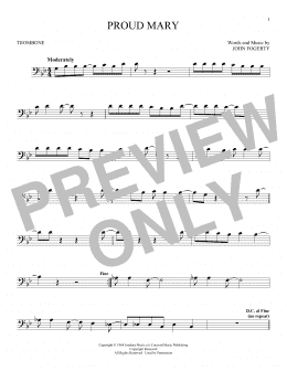 page one of Proud Mary (Trombone Solo)