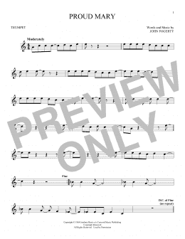 page one of Proud Mary (Trumpet Solo)