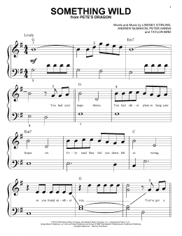 page one of Something Wild (Big Note Piano)