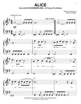 page one of Alice (Big Note Piano)
