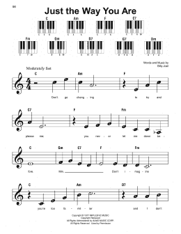 page one of Just The Way You Are (Super Easy Piano)