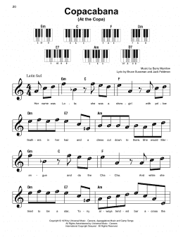 page one of Copacabana (At The Copa) (Super Easy Piano)