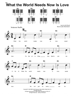 page one of What The World Needs Now Is Love (Super Easy Piano)