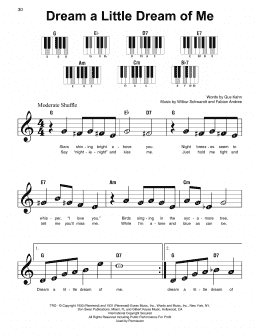 page one of Dream A Little Dream Of Me (Super Easy Piano)