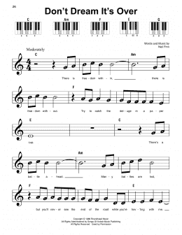 page one of Don't Dream It's Over (Super Easy Piano)