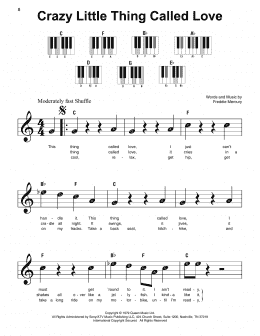 page one of Crazy Little Thing Called Love (Super Easy Piano)