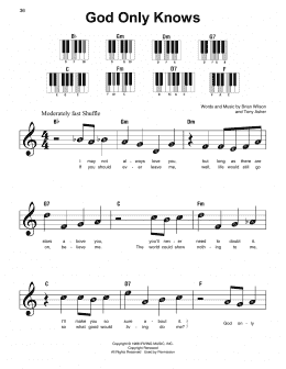 page one of God Only Knows (Super Easy Piano)