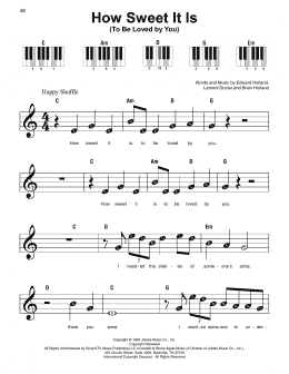 page one of How Sweet It Is (To Be Loved By You) (Super Easy Piano)